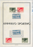 57251  - NORWAY - POSTAL HISTORY: 1952 OLYMPIC GAMES Set On PAGE With 2° Day Postmark - Winter 1952: Oslo