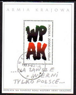 POLAND 1992 Underground Army Block Used.  Michel Block 120 - Used Stamps