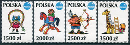 POLAND 1992 POLSKA Philatelic Exhibition; Cartoon Characters MNH / **.  Michel 3409-12 - Unused Stamps