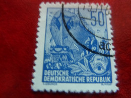 Deutsches Demokratische Republik - Famille - Val  50 - Bleu - Oblitéré - Année 1957 - - Gebraucht