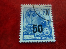Deutsches Demokratische Republik - Famille - Val  60 - Bleu - Surchargé 50 - Oblitéré - Année 1957 - - Gebraucht