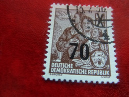Deutsches Demokratische Republik - Famille - Val  84 - Brun - Surchargé 70 - Oblitéré - Année 1957 - - Gebraucht