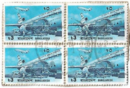 Bangladesh 1989  Bangladesh Airport Block Of 4 Used Stamps - Bangladesch