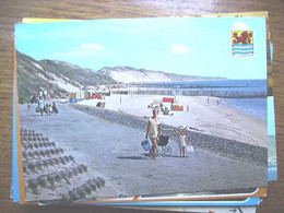 Nederland Holland Pays Bas Zoutelande Met Wandelaars Langs Het Strand - Zoutelande