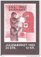 Carnet De Vignettes De Noël Du Danemark De 1993 - Plaatfouten En Curiosa