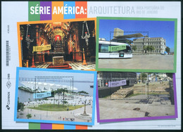 BRAZIL 2020 -  ARCHITECTURE RIO DE JANEIRO  UPAEP -  TRAM - BRIDGE - MUSEUM - CHURCH   4 V  -  MINT - Unused Stamps