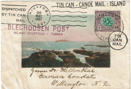 CTN70 -TONGA TIN CAN CANOE MAIL 26/5/1936 - Tonga (...-1970)