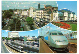 Train TGV --  NANTES --  -- Multivues ( Gare Sud ,Train Grand Vitesse  Atlantique,gare Nord )......à Saisir - Stations - Met Treinen