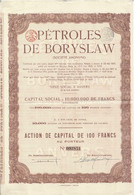Titre Ancien - Pétroles De Boryslaw - Société Anonyme - Titre De 1920 - - Pétrole