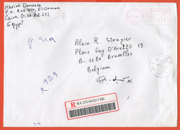 EGITTO - EGYPTE - Egypt - 2005 - 875 EMA, Red Cancel - Registered - Medium Envelope - Viaggiata Da Cairo Per Bruxelles, - Cartas & Documentos