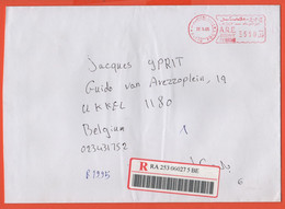 EGITTO - EGYPTE - Egypt - 2005 - 550 EMA, Red Cancel - Registered - Medium Envelope - Viaggiata Da Cairo Per Bruxelles, - Briefe U. Dokumente