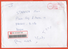 EGITTO - EGYPTE - Egypt - 2005 - 875 EMA, Red Cancel - Registered - Medium Envelope - Viaggiata Da Cairo Per Bruxelles, - Cartas & Documentos
