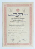 65529 36crt/ Azione Società Panificatori Palermo 1941 N.13 - Agriculture