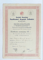 65531 36crt/ Azione Società Panificatori Palermo 1941 N.15 - Agriculture
