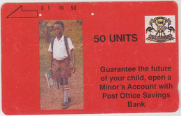 UGANDA (Tamura)- P. O. Savings Bank , 1992, First Issue 50 U, Used - Ouganda