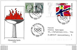 118 - 70 - Enveloppe De Norvège Avec Oblit Spéciale "JO Lillehammer 1994" - Inverno1994: Lillehammer