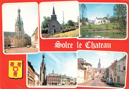 59 Solre Le Chateau Multi Vues Eglise  Voiture Auto Citroen 2cv 2 Chevaux - Solre Le Chateau
