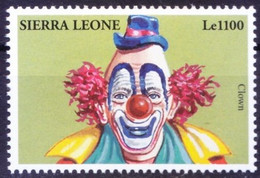 Sierra Leone 2000 MNH, Clown Jaune Circus - - Cirque