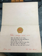 Nam Viet Nam Old-congratulation Letter From Ho Chi Minh To The War Zones Of South Vietnam-1pcs-Very Rare-nowadays-year 1 - Collections