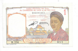 *french Indo-china Combined Issue Cambodia-laos-vietnam 1 Piastre 1952  92  Raar !!!!  Unc - Indochine