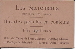 8 Cartes En  état Neuf Les Sacrements Par Rene De Cramer - Lots, Séries, Collections