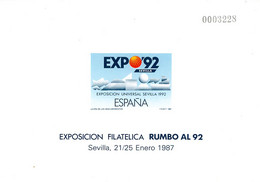 España. Prueba De Lujo Nº 11 Expo 1992 - Feuillets Souvenir