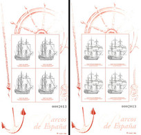 España. Prueba De Lujo Nº 35A Barcos 1995 - Feuillets Souvenir