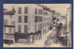 CPA [69] Rhône > Villefranche-sur-Saone Gare Chemin De Fer Train Tramway Non Circulé - Villefranche-sur-Saone