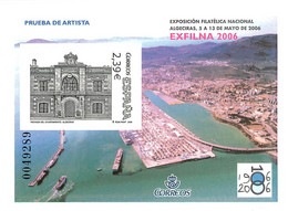 España. Prueba De Lujo Nº 92 Exfilna 2006 Algeciras - Herdenkingsblaadjes