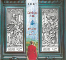 España. Prueba De Lujo Nº 100 Navidad 2009 - Commemorative Panes