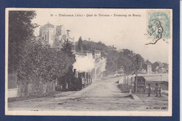 CPA [01] Ain > Trévoux Gare Chemin De Fer Train Tramway Circulé - Trévoux