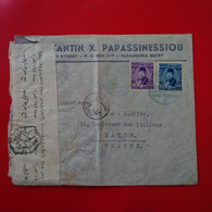 LETTRE ALEXANDRIA CONSTANTIN X PAPASSINESSIOU POUR PARIS - Covers & Documents