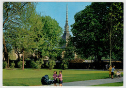 TORINO    MOLE  ANTONELLIANA  DAI  GIARDINI  REALI          (VIAGGIATA) - Churches