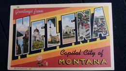 CPA GREETINGS FROM  HELENA CAPITAL OF MONTANA LETTRES  ED CT ART COLORTONE   USA 1951 - Helena