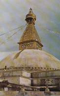 Real Photo Bodh Nath Stupa Kathmandu Nepal P. Used  Crease Top Right Corner - Népal