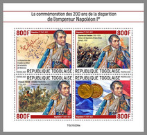 TOGO 2021 MNH Napoleon I. Bonaparte M/S - OFFICIAL ISSUE - DHQ2132 - Franz. Revolution