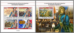 TOGO 2021 MNH Napoleon I. Bonaparte M/S+S/S - OFFICIAL ISSUE - DHQ2132 - Franz. Revolution