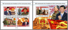 TOGO 2021 MNH Mao Tse-Tung Chinese Communist Party M/S+S/S - OFFICIAL ISSUE - DHQ2132 - Mao Tse-Tung