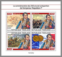 TOGO 2021 MNH Napoleon I. Bonaparte M/S - IMPERFORATED - DHQ2132 - Franz. Revolution