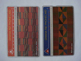 2 Cartes Du Ghana  (utilisée). Petit Prix De Départ... - Ghana