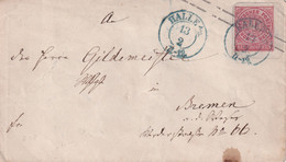 NORDDEUTSCHER BUND   LETTRE DE HALLE - Postal  Stationery