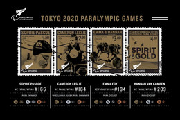 New Zealand 2021 Mih. 3892/95 (Bl.467) Paralympic Games In Tokyo. Swimming. Rugby. Cycling MNH ** - Unused Stamps