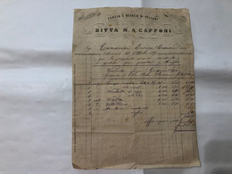 FATTURA PUBBLICITARIA DITTA CAPPONI BELLINZONA CONCIA E NEGOZIO DI PELLAMI 1889 - Manuscripts