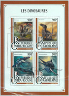 A1487 - CENTRAL AFRICA - Error, 2016, MISPERF SOUVENIR SHEET:  Dinosaurs, Prehistory - Vor- U. Frühgeschichte