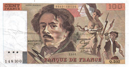 100 FRANCS DELACROIX 	F.69bis/03c1, P#154e - Alphabet 202 / PAS DE TROU - 100 F 1978-1995 ''Delacroix''