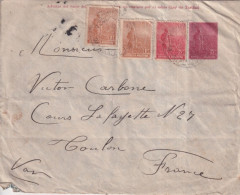 ARGENTINA - 1914 - ENVELOPPE ENTIER POSTAL => TOULON - Cartas & Documentos