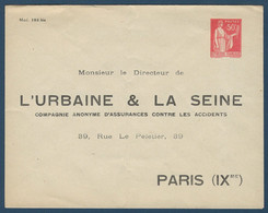 FRANCE : ENTIER POSTAL Neuf 50c Type Paix. EPTSC . " L'URBAINE ET LA SEINE" . TB . Mod 102 Bis RR - Bigewerkte Envelop  (voor 1995)