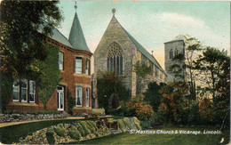 St.Martin's Church & Vicarage, Lincoln 1907 (W.K.Morton) - Lincoln