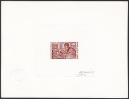 Congo Sc199 ILO 50th Anniversay, Worker At Lathe, Industry, Industrie, Signed Brown Die Proof, Epreuve - OIT