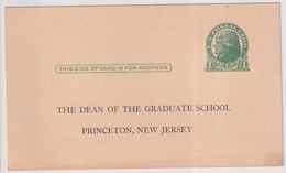 USA - CARTE ENTIER Avec REPIQUAGE PRIVE GRADUATE SCHOOL De PRINCETON (NEW JERSEY) - 1901-20